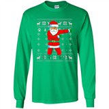 Flossing Santa Christmas Ugly Sweater Style Pajama Xmas Gift - Long Sleeve T-Shirt