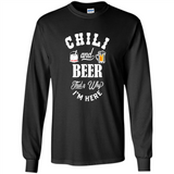 Chili Cookoff Funny T-shirt Chili And Beer - Long Sleeve T-Shirt