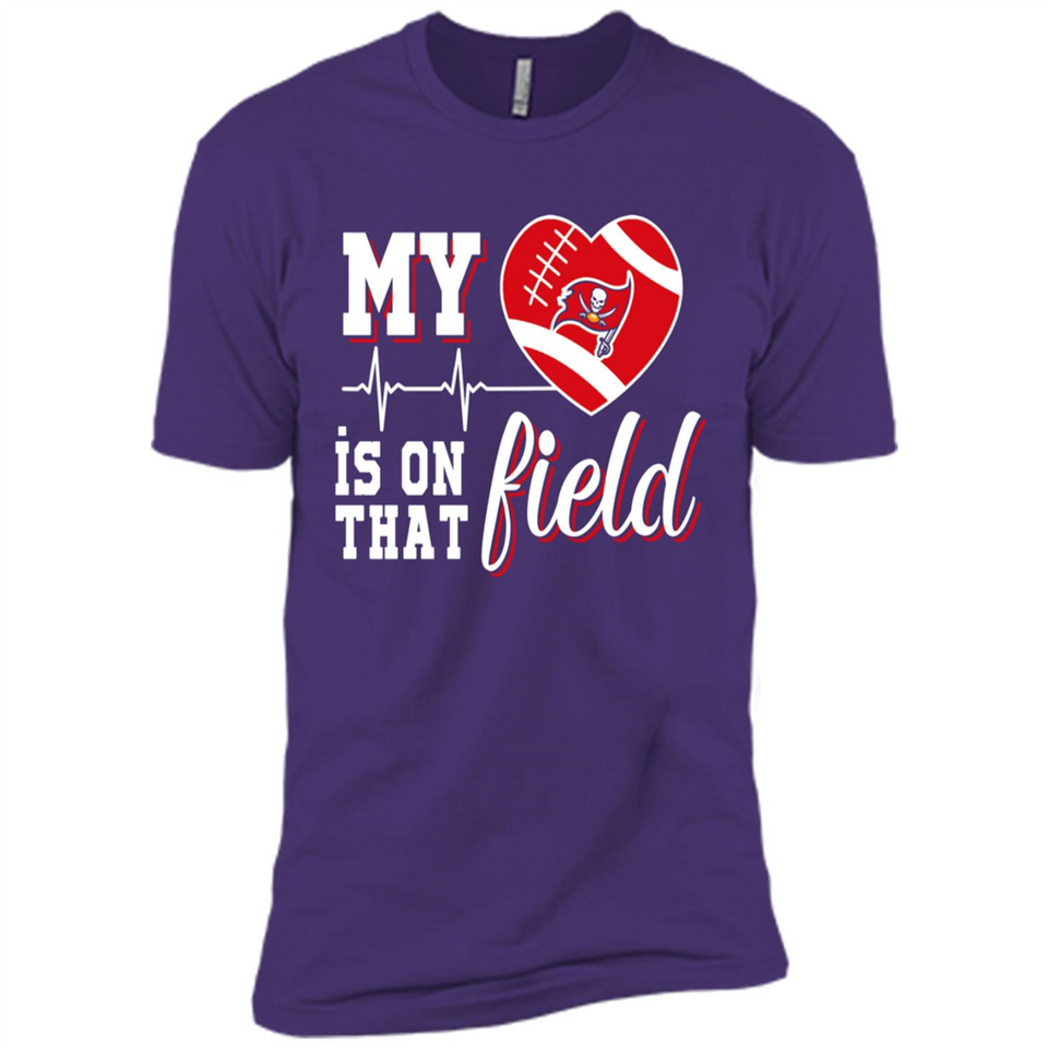 Tampa Bay Buccaneers Football My Heart is on that Field - Premium Short Sleeve T-Shirt