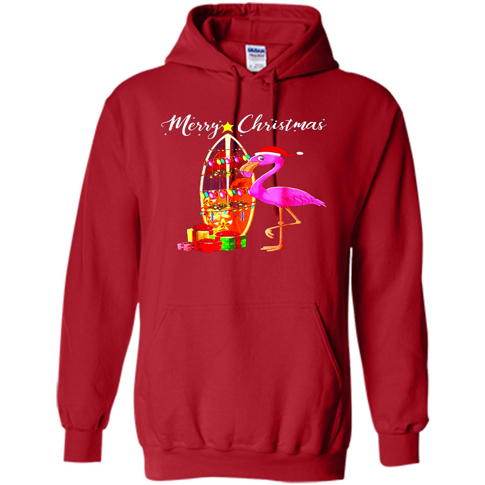 Flamingo Christmas Shirt, Merry Christmas Shirt , Flamingo - Hoodie