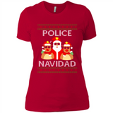 FUNNY POLICE NAVIDAD T-SHIRT Santa Christmas Party - Ladies' Boyfriend T-Shirt