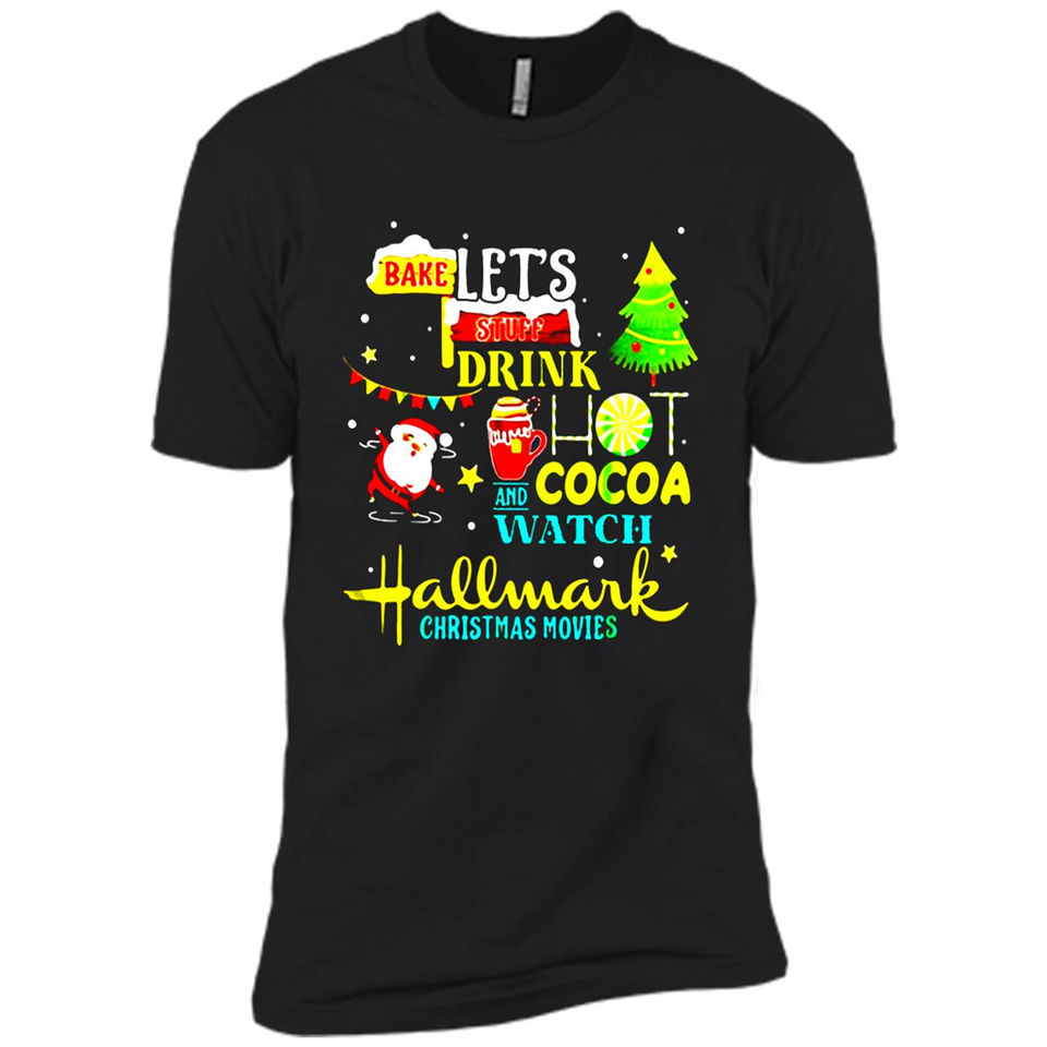 Santa claus i just want to bake stuff and waych christmas movi PINGPONG - Premium Short Sleeve T-Shirt