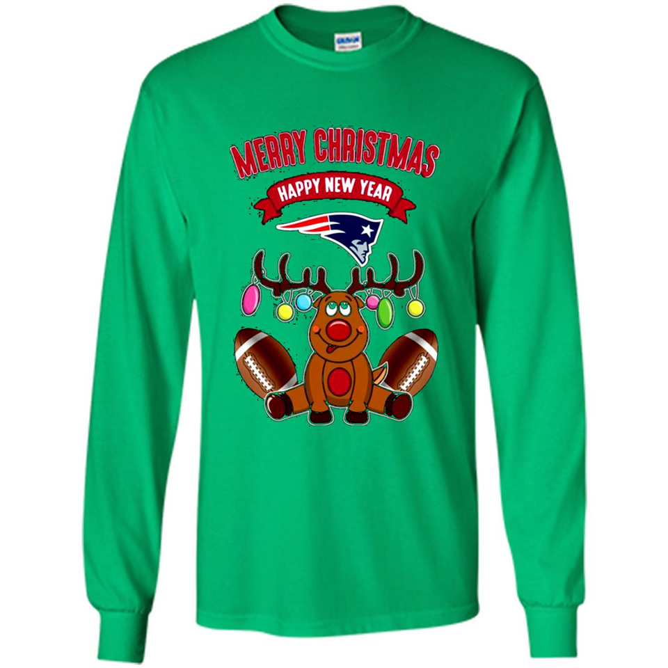 New England Patriots NFL Reindeer Funny Merry Christmas And Happy New Year