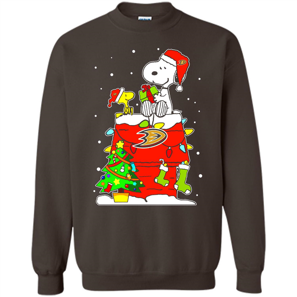 Anaheim Ducks Snoopy Ugly Christmas Sweaters - Sweatshirt