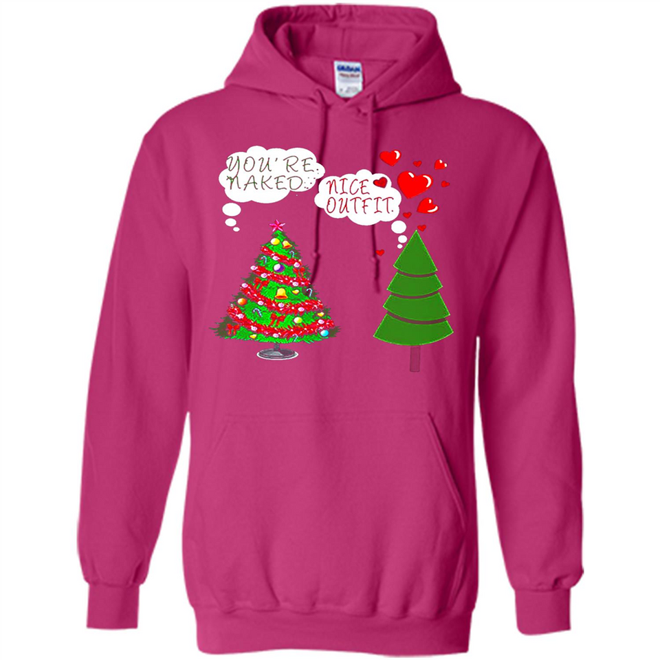 Fir Loves Christmas Tree Funny Undecorated Joke - Hoodie