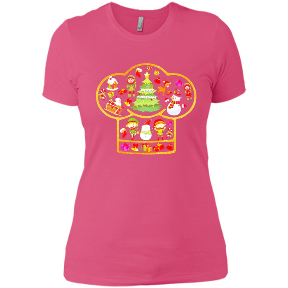 Chef Hat Christmas Ornament - Ladies' Boyfriend T-Shirt