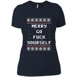 Merry go fuck yourself Christmas sweatshirt PINGPONG
