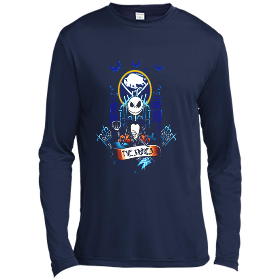 Buffalo Sabres Halloween The Nightmare Before Christmas - Canvas Long Sleeve T-Shirt