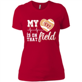 UCF Knights Football My Heart is on that Field - Ladies' Boyfriend T-Shirt