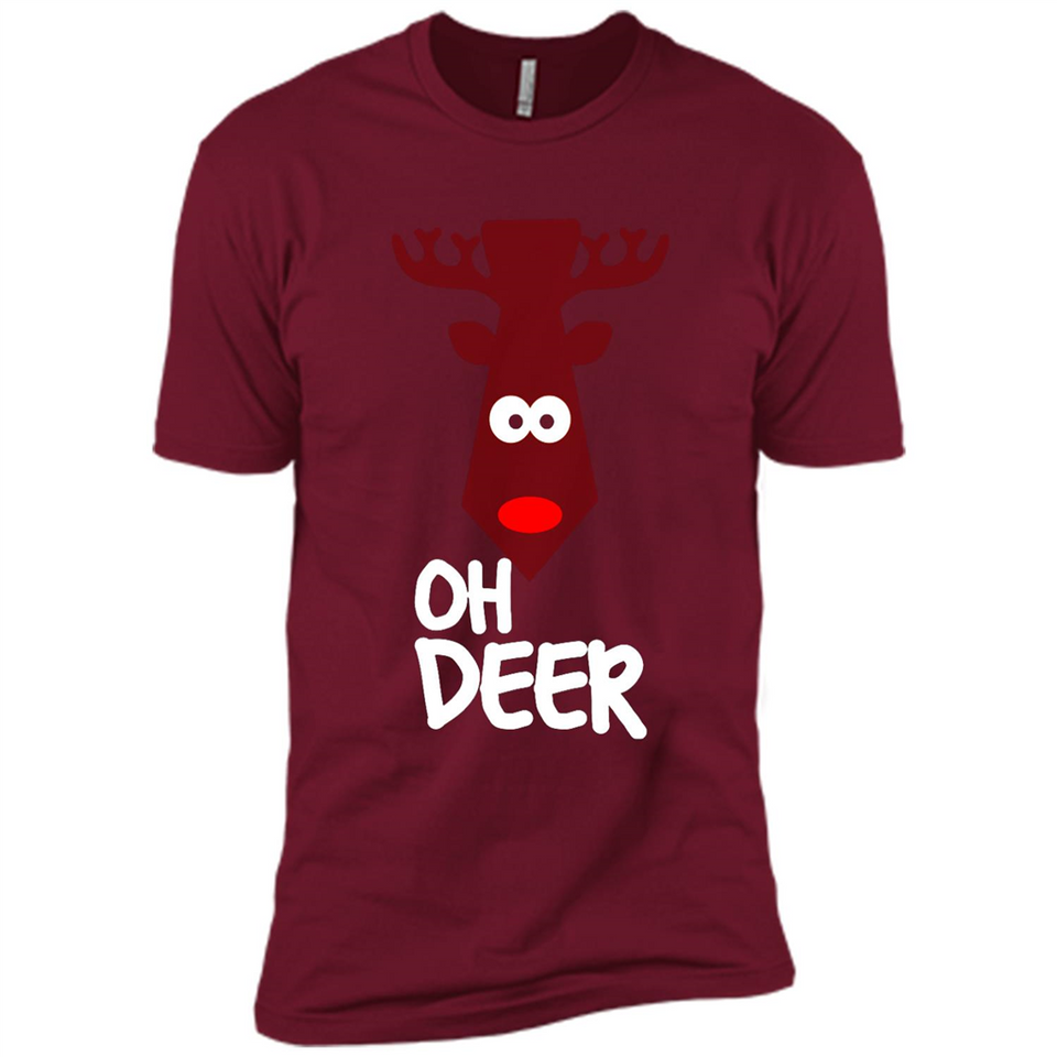 Oh Deer Christmas Reindeer Black mugs PINGPONG - Premium Short Sleeve T-Shirt