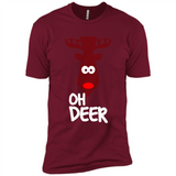 Oh Deer Christmas Reindeer Black mugs PINGPONG - Premium Short Sleeve T-Shirt