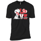 Snoopy loves NBA Atlanta Hawks - Premium Short Sleeve T-Shirt