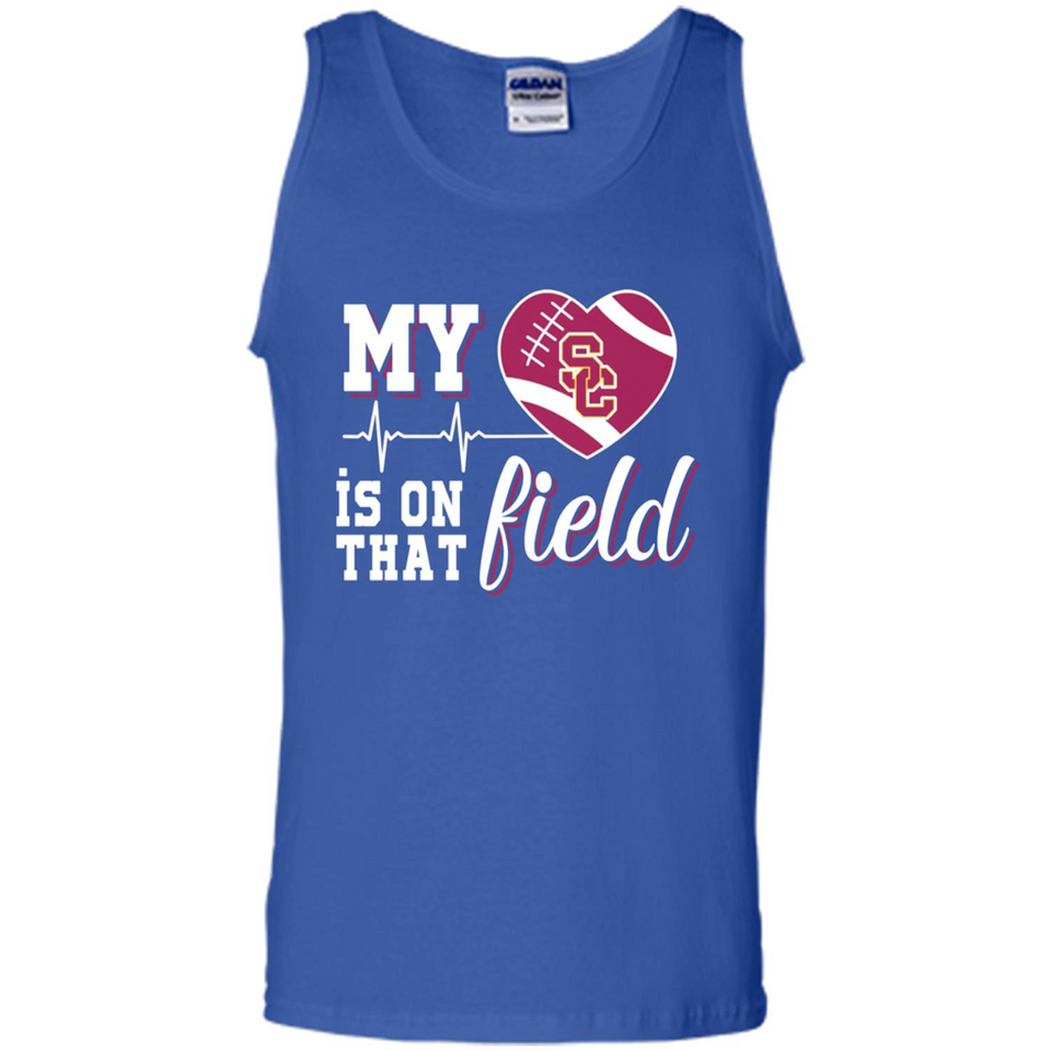 USC Trojans Football My Heart is on that Field - Tank Top