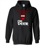Oh Deer Christmas Reindeer Black mugs PINGPONG - Hoodie