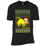 Merry Slothmas Sloth Christmas Sweater PINGPONG - Premium Short Sleeve T-Shirt