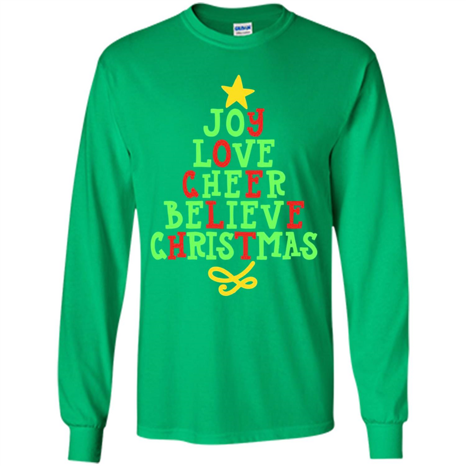 Joy Love Cheer Believe Christmas Tree