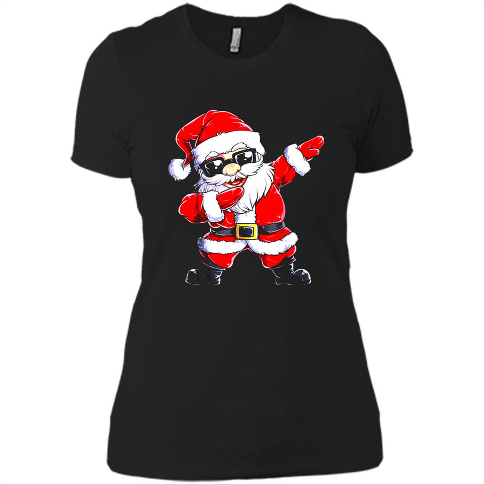 Christmas shirt Dabbing Santa Claus Xmas Gift - Ladies' Boyfriend T-Shirt