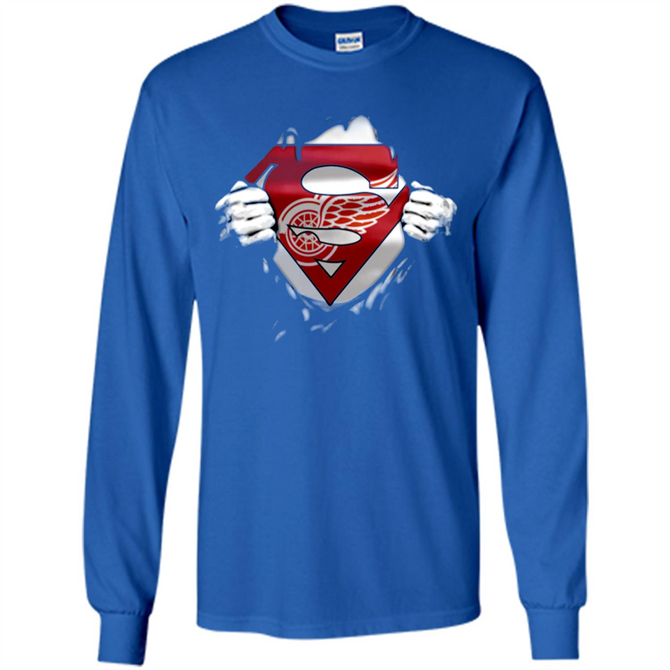 Detroit Red Wings And Superman Fans - Long Sleeve T-Shirt