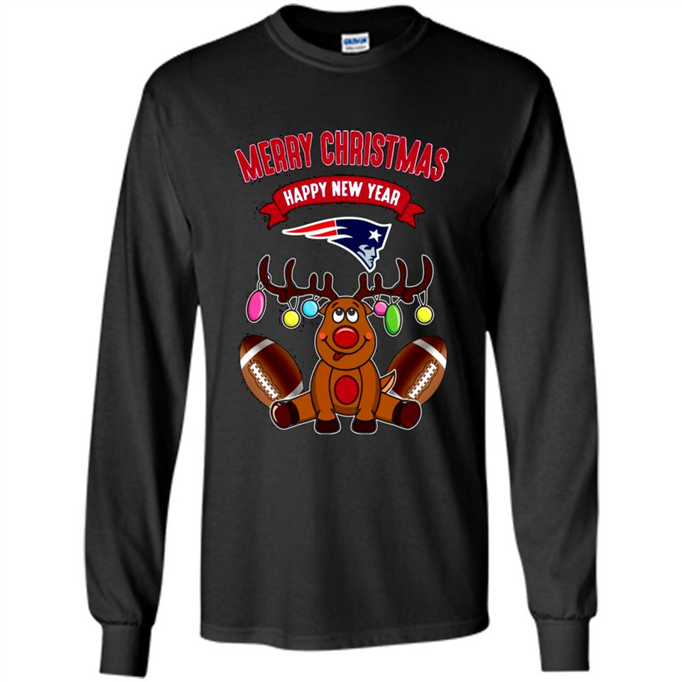 New England Patriots NFL Reindeer Funny Merry Christmas And Happy New Year