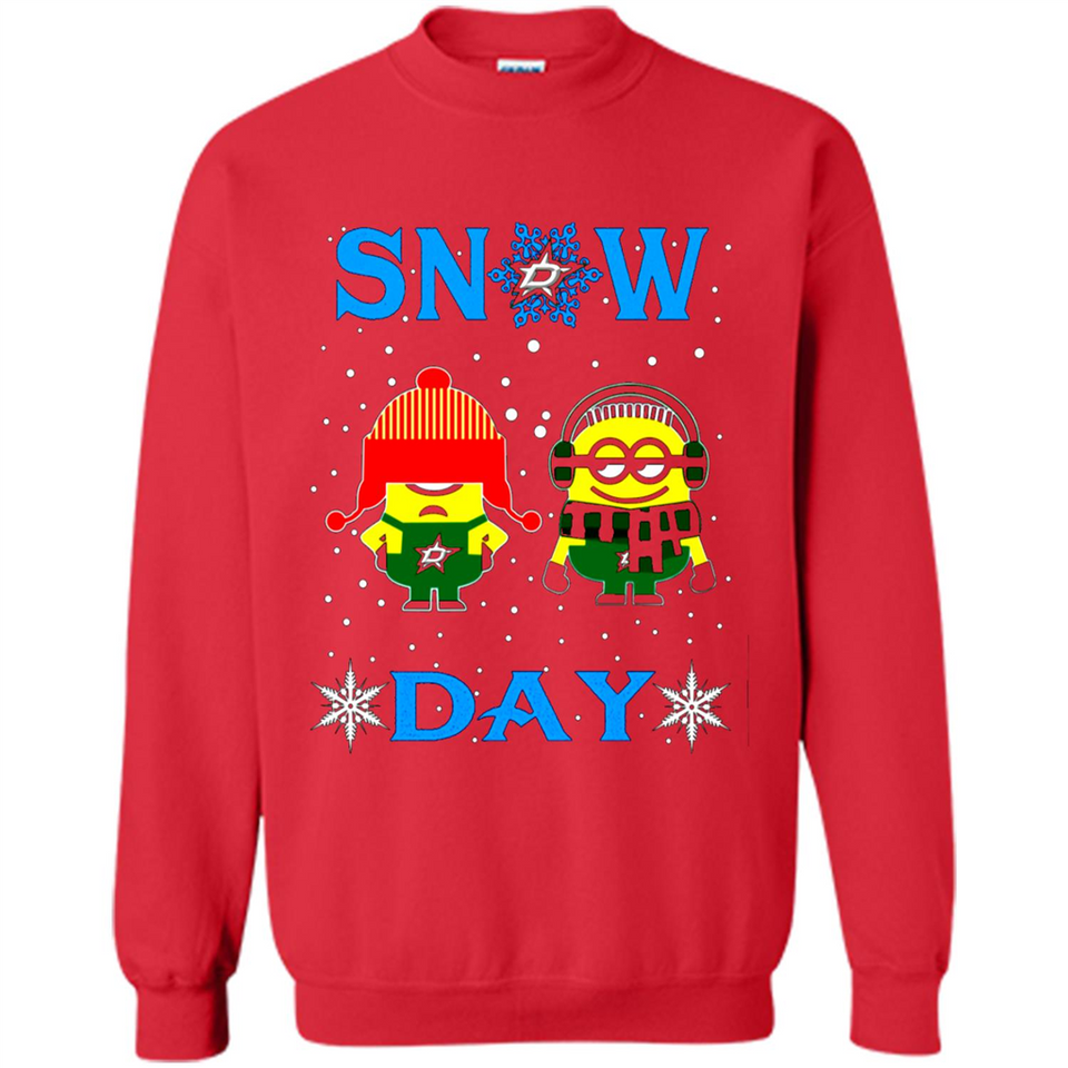 Snow Day Shirt For Dallas Stars Vs Minion Fans pingpong
