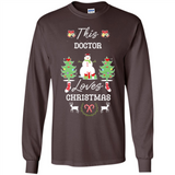 This Doctor Loves Christmas Tree Shirt with Snowman