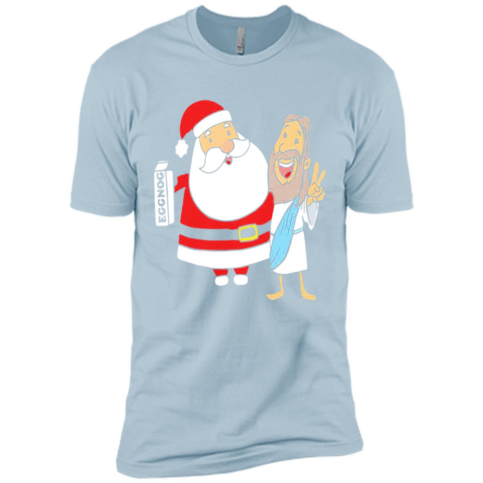Eggnog Santa And Jesus Christmas