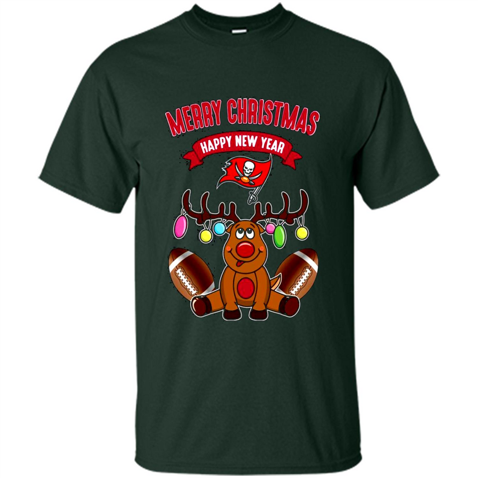 Tampa Bay Buccaneers NFL Reindeer Funny Merry Christmas And Happy New Year