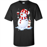 Cute Snowman drink Red Wine Christmas - Shirt