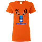 Bud Light Reinbeer Funny Beer Reindeer Christmas Sweatshirt - Ladies Short-Sleeve