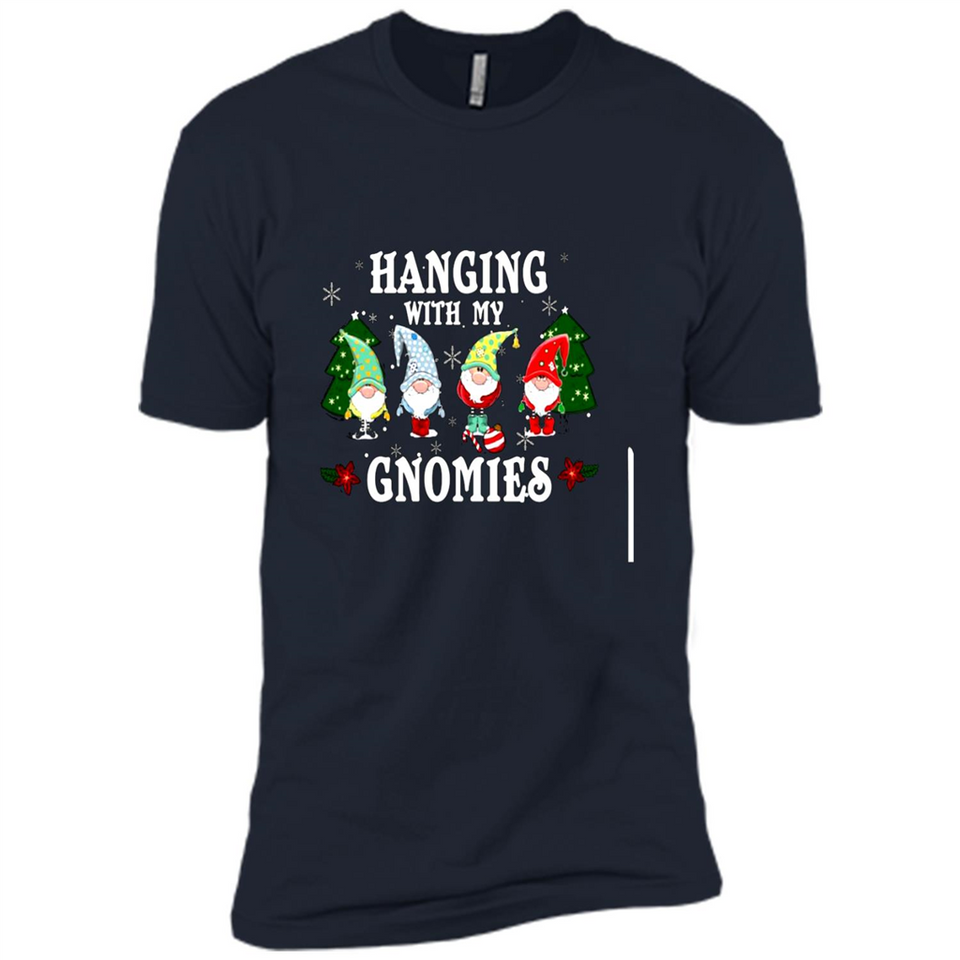 Christmas Garden Gnome Hanging With My Gnomies - Premium Short Sleeve T-Shirt