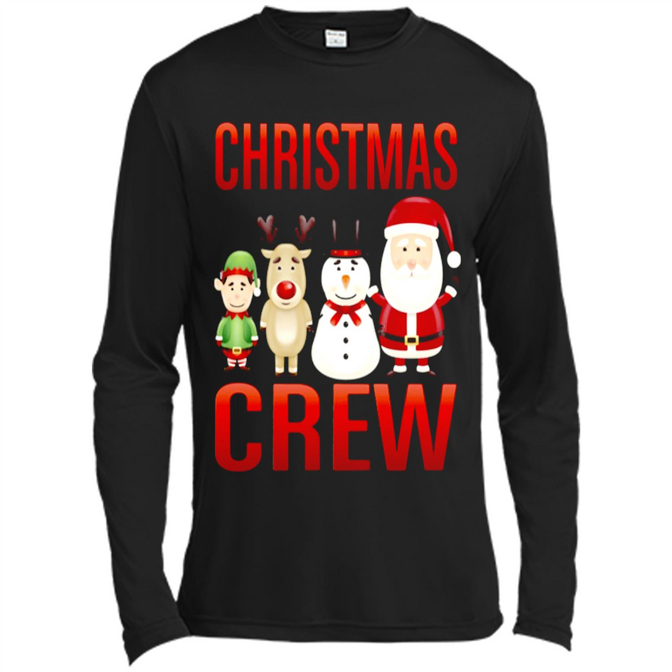 CHRISTMAS CREW Shirt X-mas Santa Snowman Reindeer Elf - Canvas Long Sleeve T-Shirt