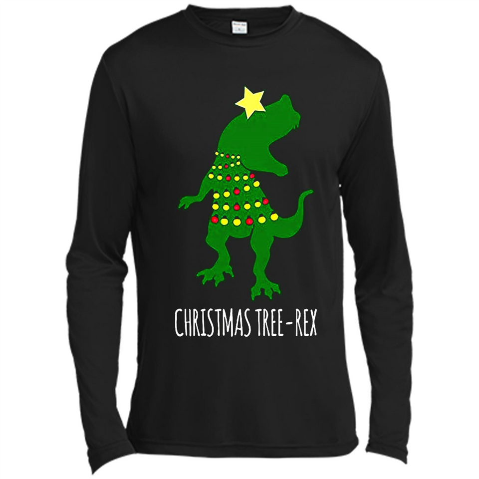 Christmas Tree Rex - Canvas Long Sleeve T-Shirt
