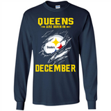 Queens Are Born In December - Pittsburgh Steelers Football - Long Sleeve T-Shirt