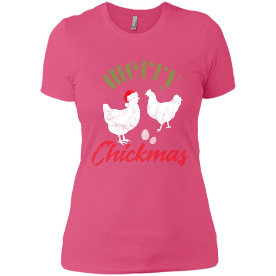 Christmas Chicken Shirt Santa Hens Lover Funny Farmer Gift - Ladies' Boyfriend T-Shirt