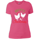 Christmas Chicken Shirt Santa Hens Lover Funny Farmer Gift - Ladies' Boyfriend T-Shirt