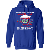 I Just Want To Drink Hot Chocolate & Watch Vegas Golden Knights Ugly Christmas Sweater PINGPONG