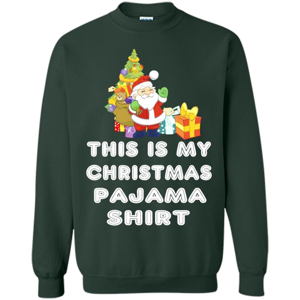 This is My Christmas Pajama Shirt - Santa Bear Tree Gift Tee
