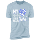 Washington Huskies Football My Heart is on that Field - Premium Short Sleeve T-Shirt