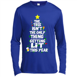 Funny Christmas Tree Drinking Sweatshirt Adult Boozy Festive - Canvas Long Sleeve T-Shirt