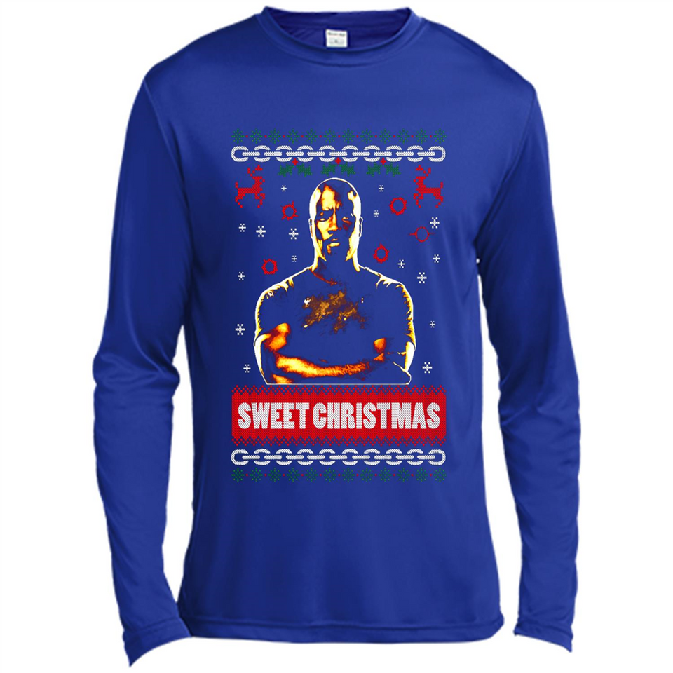 Christmas Ugly Sweater Floyd Mayweather Sweet Christmas - Canvas Long Sleeve T-Shirt