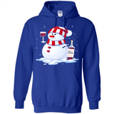 Cute Snowman drink Red Wine Christmas - Hoodie