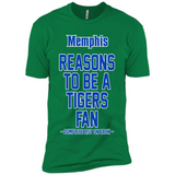 Reasons to be a Memphis Tigers Fan Complete List on Back - Premium Short Sleeve T-Shirt