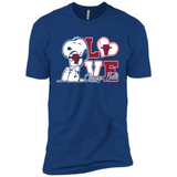 Snoopy loves NBA Chicago Bulls - Premium Short Sleeve T-Shirt