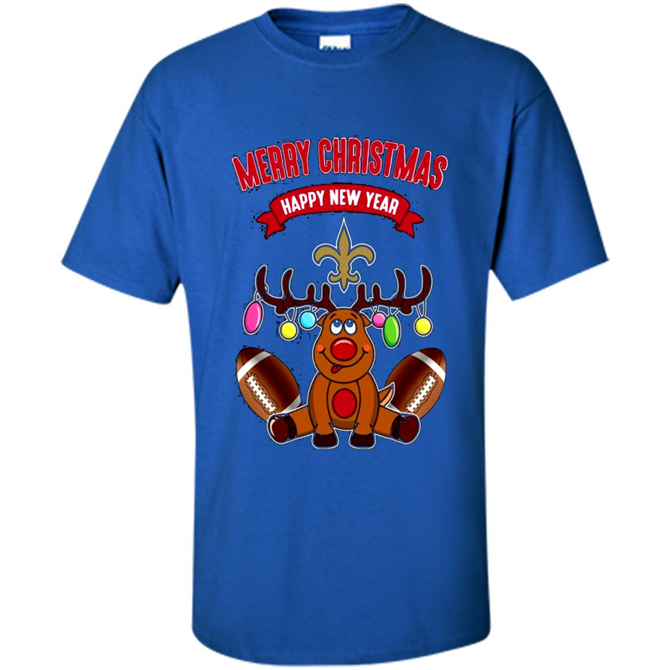 New Orleans Saints NFL Reindeer Funny Merry Christmas And Happy New Year