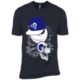 Jack Skellington The Nightmare Before Christmas-Rams Football - Premium Short Sleeve T-Shirt