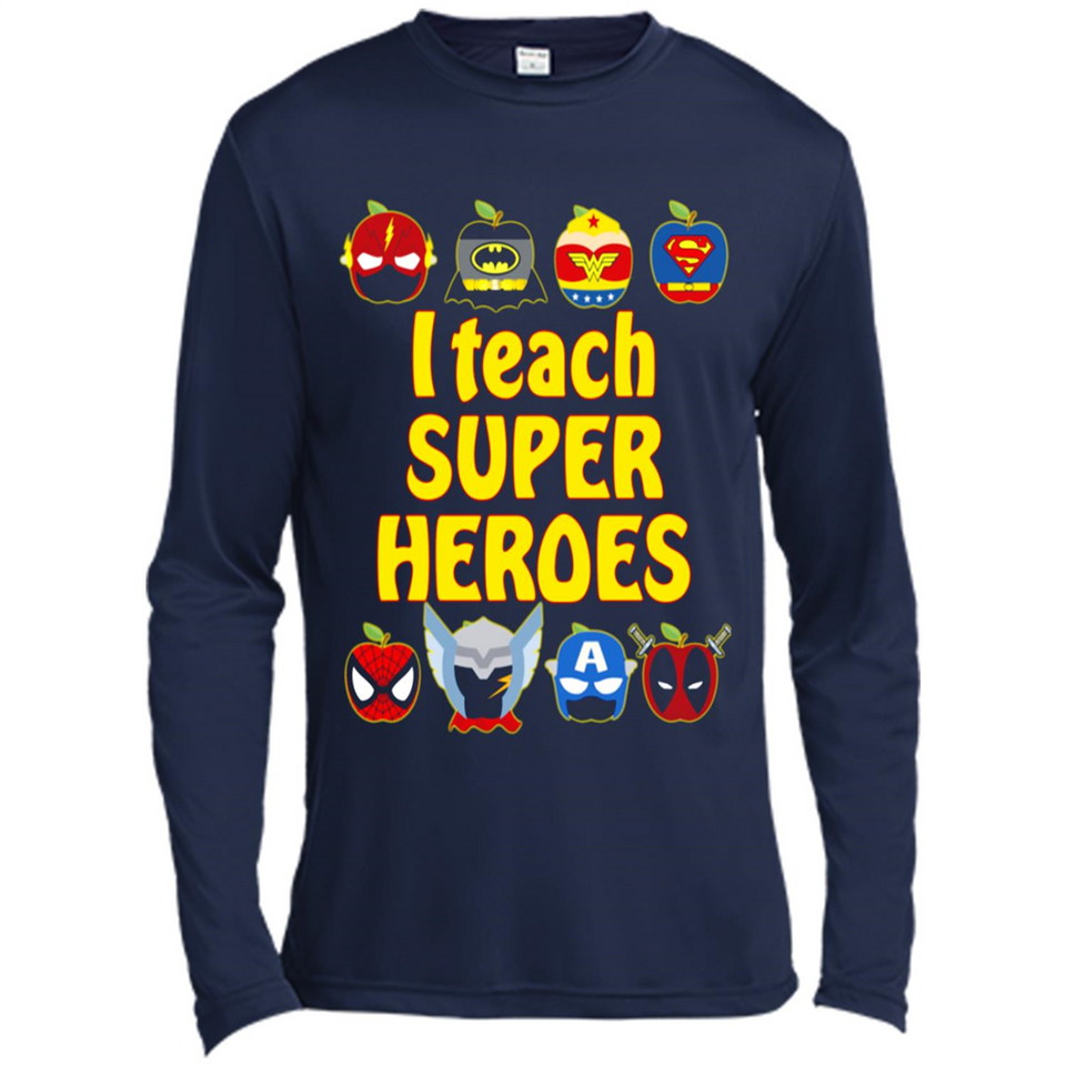 I Teach Super Heroes Funny Marvel - Canvas Long Sleeve T-Shirt