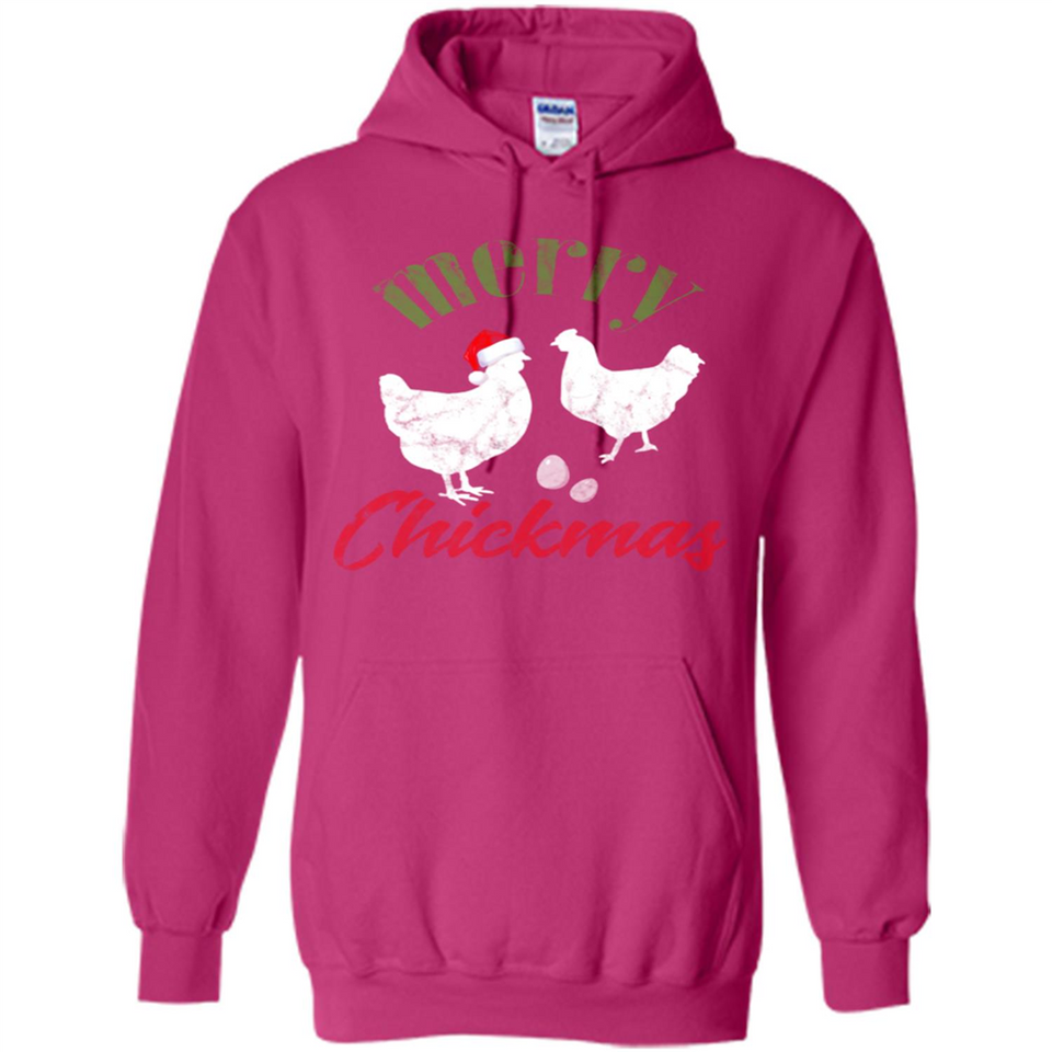Christmas Chicken Shirt Santa Hens Lover Funny Farmer Gift - Hoodie