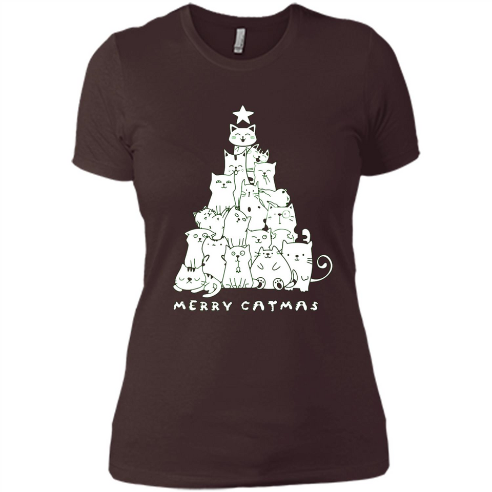 Merry Catmas - Merry Christmas Cat Lover Mug PINGPONG - Ladies' Boyfriend T-Shirt