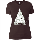 Merry Catmas - Merry Christmas Cat Lover Mug PINGPONG - Ladies' Boyfriend T-Shirt