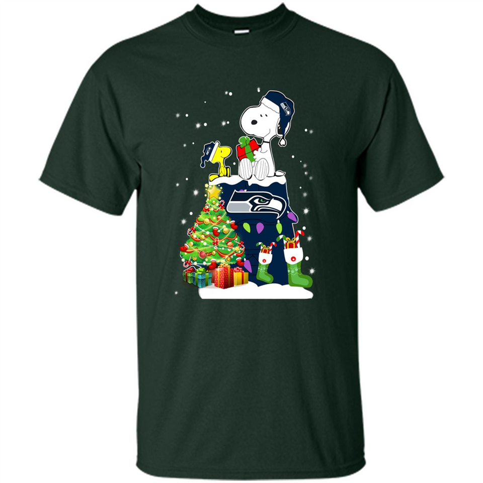 SEATTLE SEAHAWKS SNOOPY & WOODSTOCK CHRISTMAS